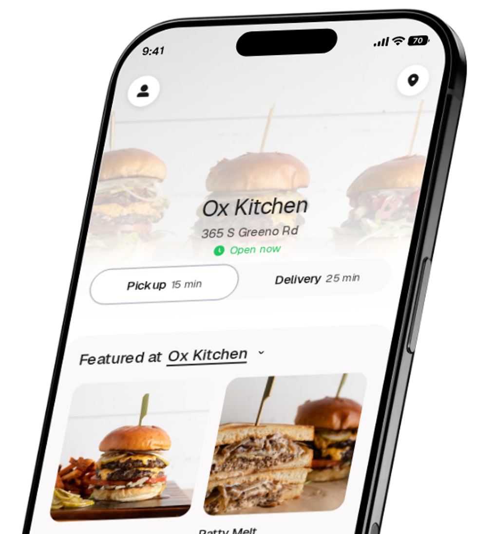Ox Kitchen app preview